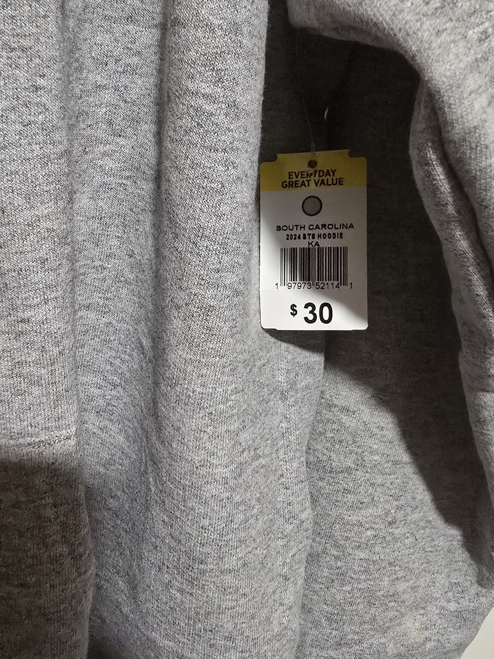 NWT✨️ Hanes Gray Gamecocks Pullover Hoodie Size LARGE South Carolina - Picture 4 of 5
